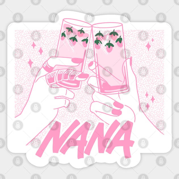 NANA Strawberry Glasses Sticker by MoonbeansandRice